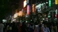 Famous Shopping Silver Street in Beijing, China, Neon Lights by night, Shoppers HD Footage