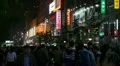 Famous Shopping Silver Street in Beijing, China, Neon Lights by night, Shoppers HD Footage