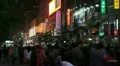 Famous Shopping Silver Street in Beijing, China, Neon Lights by night time lapse HD Footage