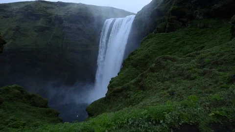 Famous Skogafoss waterfall Stock Footage 82322178