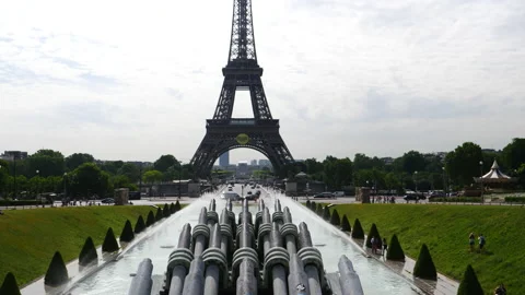 Famous spot in Paris, the Eiffel tower is one of the most visited monument Stock Footage 237924725