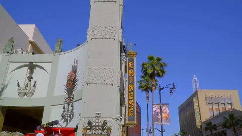 Famous TCL Chinese Theater in Hollywood Stock Footage