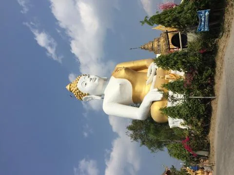 Famous Temple in Chiang Mai Mountaintop -Thailand Stock Photos