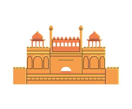 Famous temples and monuments of india Ilustración de archivo