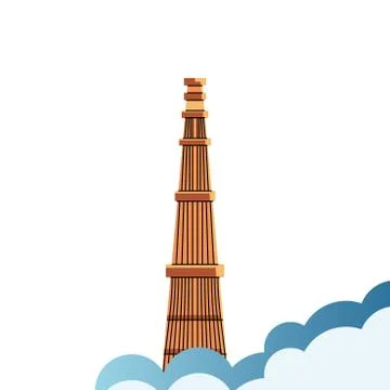 Famous temples and monuments of india Ilustración de archivo
