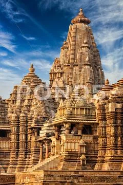 Famous temples of Khajuraho, India Stock Photos