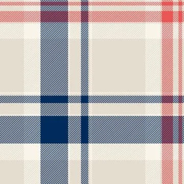 Famous texture pattern tartan, white fabric background vector. Vichy seamle.. Stock Illustration