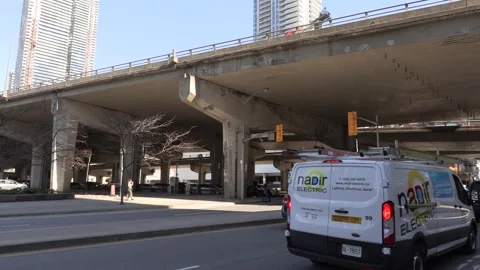 Famous Toronto downtown traffic gridlock... | Stock Video | Pond5