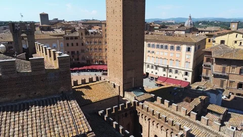 Famous tower "mangia" Stock Footage 109328991