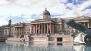 Famous Trafalgar Square Empty London Covid19 Coronavirus Stock Footage