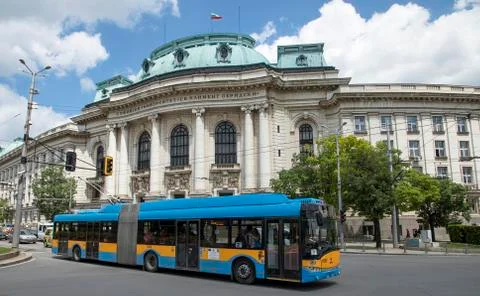 Famous University of Sofia main building Stock Photos
