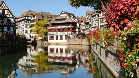 Famous view of Strasbourg Stock Footage 96813101
