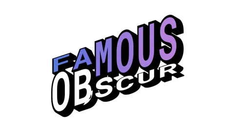 FAMOUS vs OBSCUR, 3D Text Animation in Isometric View with Opposite Word Motion Stock Footage 314263462