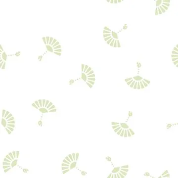 Fan accessory glyph vector seamless pattern Ilustración de archivo