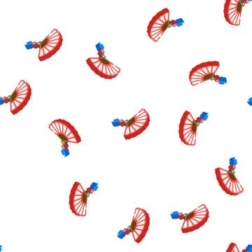 Fan accessory isometric icon seamless pattern Stockillustratie