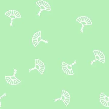 Fan accessory line vector seamless pattern Ilustración de archivo