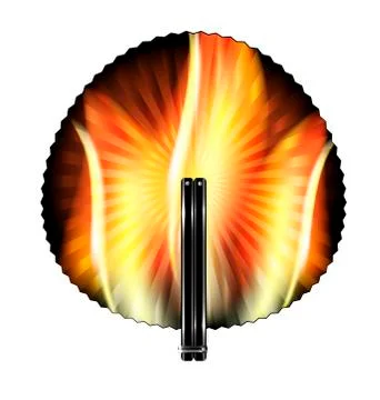 Fan and fire Stock Illustration