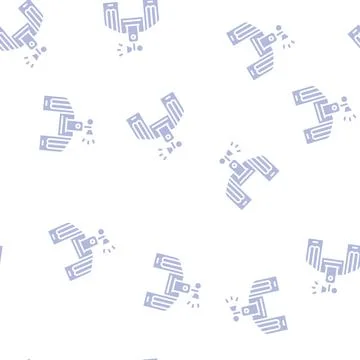 Fan attributes glyph seamless pattern 스톡 일러스트