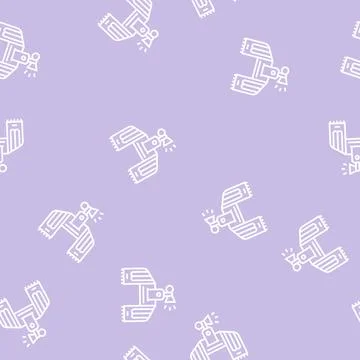 Fan attributes line seamless pattern Stock Illustration