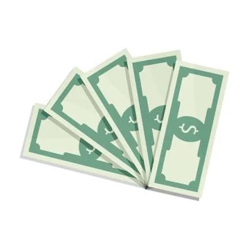 Fan of banknotes Stock Illustration