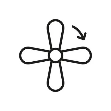 Fan bedroom icon vector basic design 스톡 일러스트