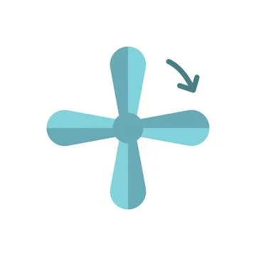 Fan bedroom icon vector basic design Stock Illustration