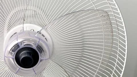 Fan blades covered with a layer of dust 스톡 사진