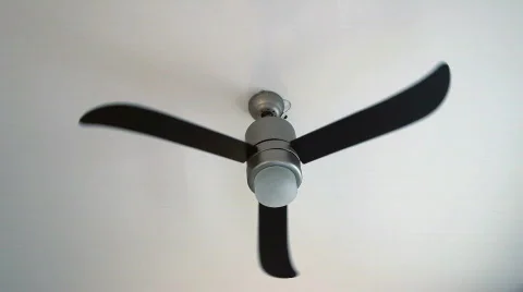 Fan blowing on ceiling Stock Footage 641015