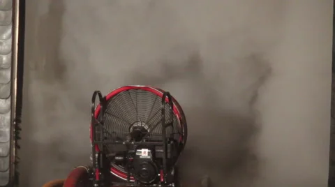 Fan Blowing Smoke Video stock 45652776