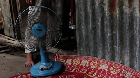 Fan in Cambodia Stockbeeldmateriaal 19749154