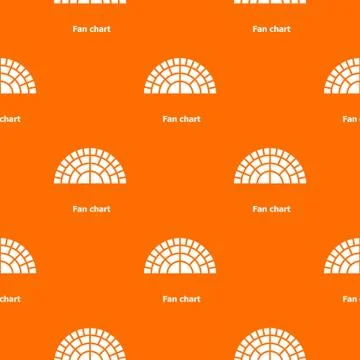 Fan chart pattern orange 스톡 일러스트