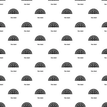 Fan chart pattern vector seamless 스톡 일러스트