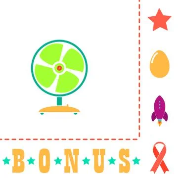 Fan computer symbol Stock Illustration