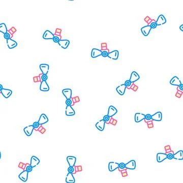 Fan connect to mobile phone vector seamless pattern Stock Illustration