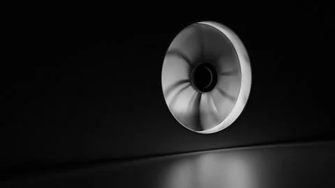 Fan on a dark background. Stock Illustration