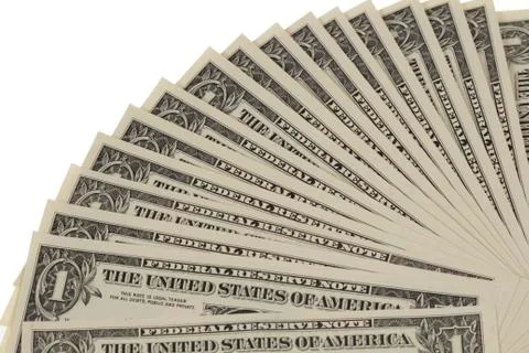 Fan of dollar notes Stock Photos