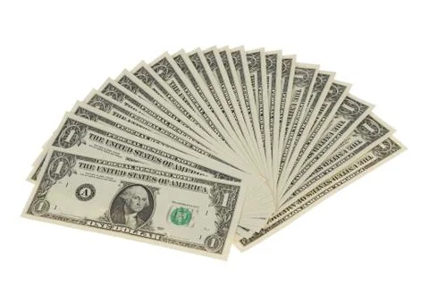 Fan of dollar notes Stock Photos