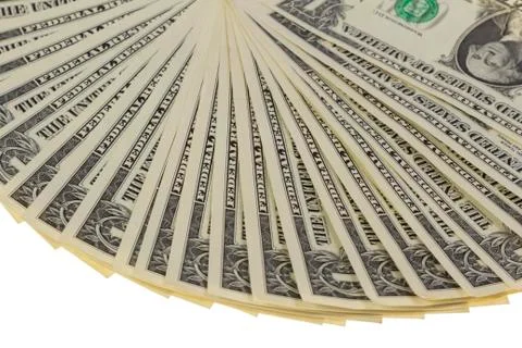 Fan of dollar notes Stock Photos