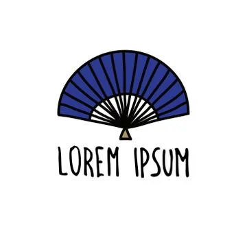 Fan doodle icon, vector illustration Stock Illustration