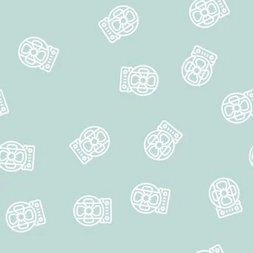 Fan electronic device line vector seamless pattern Stock Illustration