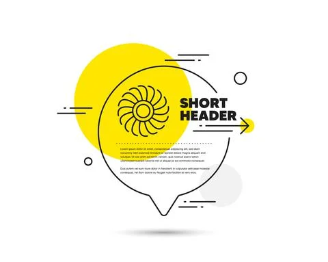 Fan engine line icon. Jet turbine sign. Vector Stock Illustration