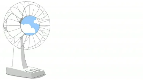 Fan with Fast Moving Clouds Stock Footage 536034