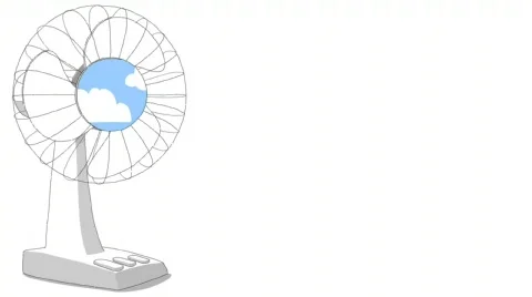 Fan with Fast Moving Clouds Stock Footage 536037