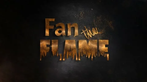 Fan the Flame Text Message Background 4K Loop Stock Footage 200920230