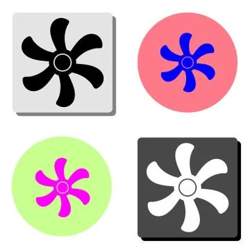 Fan. flat vector icon Illustrazione stock