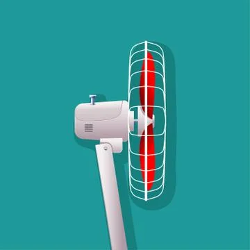 Fan on green Stock Illustration