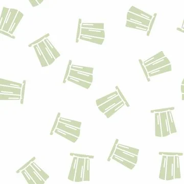 Fan hat funny accessory glyph vector seamless pattern Stock Illustration