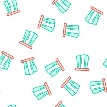 Fan hat funny accessory vector seamless pattern Stock Illustration