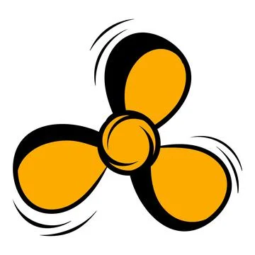 Fan icon cartoon Stock Illustration