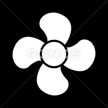 The fan icon. fan, ventilator, blower, propeller symbol. Flat: Royalty ...